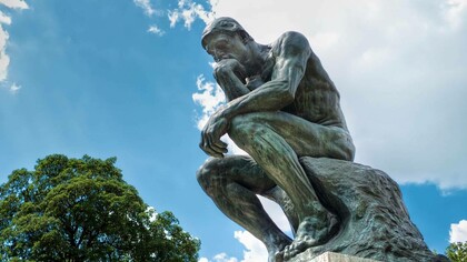 The Thinker statue is a bronze sculpture by Auguste Rodin to illustrate the philosophical quandaries that human beings undertake
