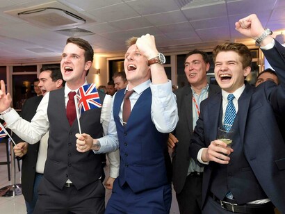 Partidarios del Brexit en el Reino Unido