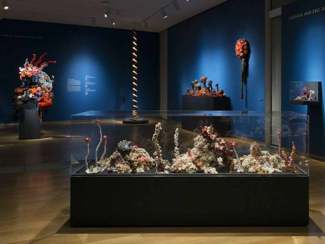 Crochet Coral Reef: Toxic Seas By Margaret and Christine Wertheim and the Institute For Figuring. Courtesy of The Museum of Arts and Design