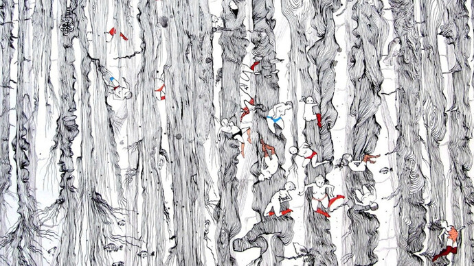 Here Versus There. Courtesy of Lyle O. Reitzel Gallery