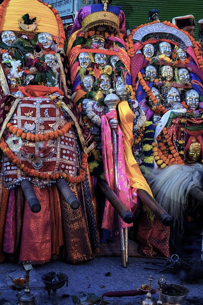 During the mela, colorful processions with raths (chariots) and traditional music fill the streets, creating a joyful and spiritual atmosphere, India