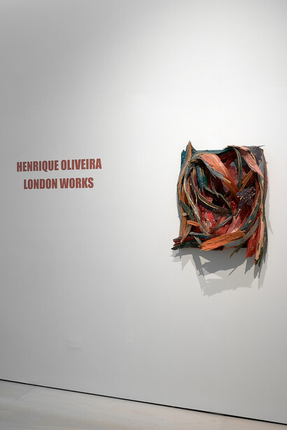 Henrique Oliveira, London works, exhibition view. Courtesy of McClain Gallery