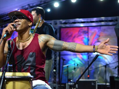 Pedrito Martínez de Cuba en el Dominican Republic Jazz Festival. Foto: Cortesía del Dominica Republic Jazz Festival