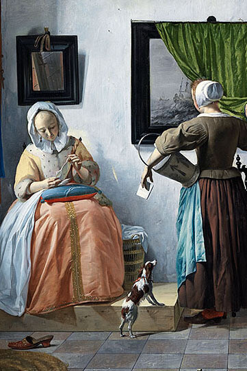 Gabriel Metsu, Woman Reading a Letter, c. 1664–1666, oil on panel, National Gallery of Ireland, Dublin, Sir Alfred and Lady Beit, 1987 (Beit Collection)