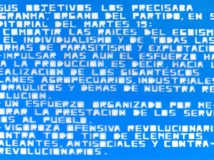 Hamlet Lavastida, For a Perfect Literature , GRAMMA (2007)  Media acrylic on paper, 55 Paper Sheets, 16 x 24  inches each (detail)
