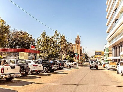 Vista das ruas de Lubango, Angola