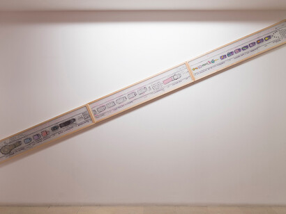 MIRALDA, Exhibition view, Tres Projectes (NYC-MIA-BCN), The Last Ingredients performance Miami 2016, galeria SENDA, November 2018 © Roberto Ruiz