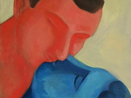 Sandro Chia, The Kiss (detail), 2014, oil on canvas, 60 x 50 cm