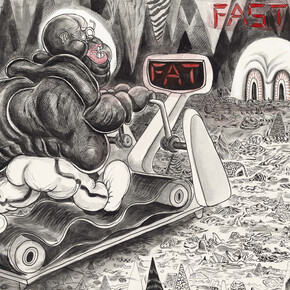 Trenton Doyle Hancock, Faster, 2010, Acrylic, mixed media on paper, 13 ½ x 16 inches, Zang Collection, London. Courtesy the artist and James Cohan Gallery, New York