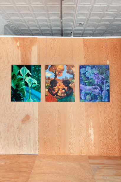 Nefertiti Jenkins and Rebeca Raney, Ghosts in the Garden, 2023, installation view. Courtesy of Uprise Art