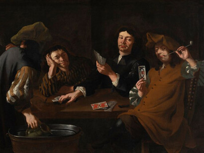 Joannes Almenak, The card players II, 3rd quarter of the 17th century. Courtesy of National Gallery of Slovenia