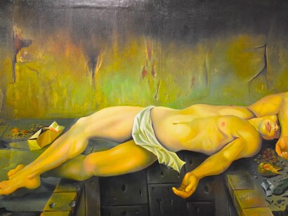 «Baco en el mercado de San Isidro», Julio Visquerra (1991)