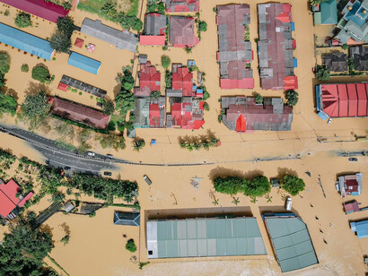 Amidst the fury of a relentless natural disaster, a city stands submerged, Dengkil, Malaysia, November 17, 2022
