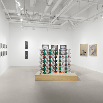 Li Jiaqing and Zai Pengfei, Driving in the void, exhibition view. Courtesy of Vanguard Gallery