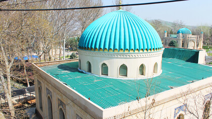The Bobur National Park in Andijan, Uzbekistan, commemorates the Mughal emperor Babur 