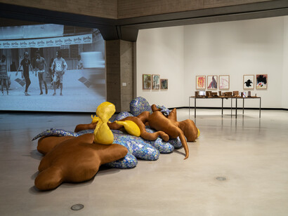 Cecilia Bengolea, El ruido que habita, vista de exhibición. Cortesía del artista. C3A. Fotografía por XX