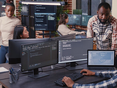 A team of IT experts works on integrating quantum cryptography into secure systems, exploring ways quantum computing can revolutionise cybersecurity