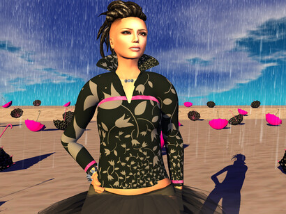 Skawennati, She gathers the rain, 2018. Avec l’aimable autorisation de la Galerie nationale du Canada