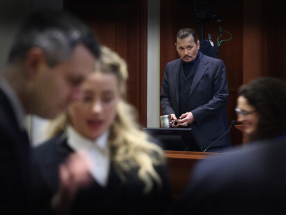 Imagen del juicio Depp vs Heard