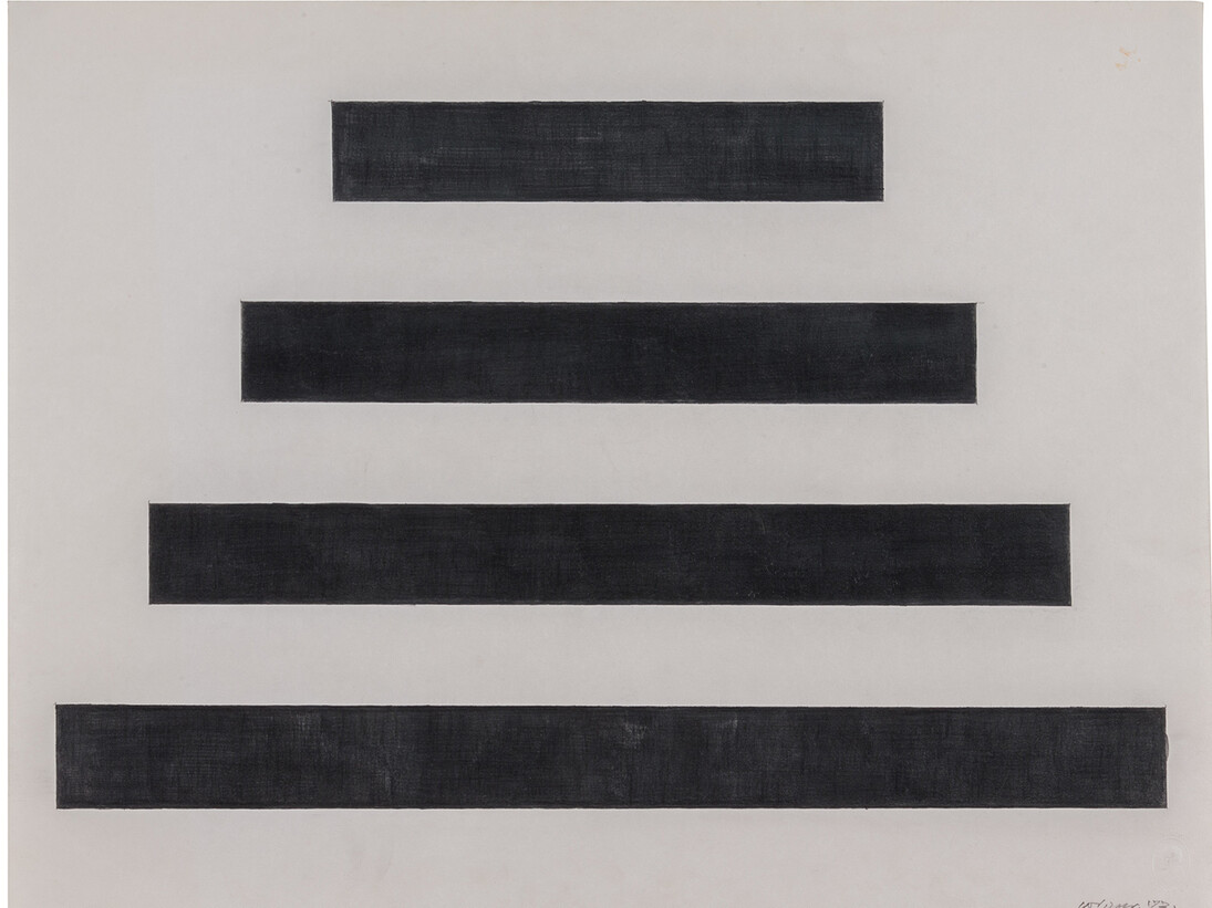 Carel Visser, Pyramidal, 1972, Graphite on paper, two parts, 50 x 65 cm, 19 5/8 x 25 5/8 inches