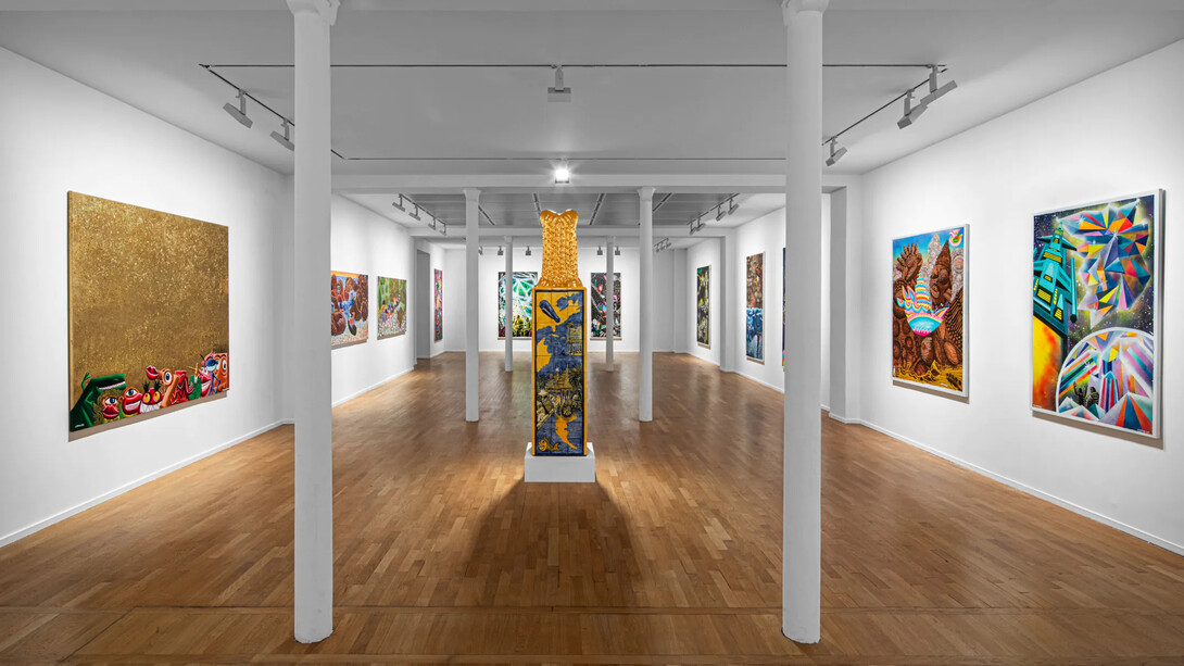 Hervé Di Rosa, Idols and treasures, exhibition view. Courtesy of Galerie Templon