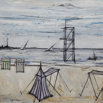 Bernard Buffet, Plage, 1956. Courtesy of Opera Gallery