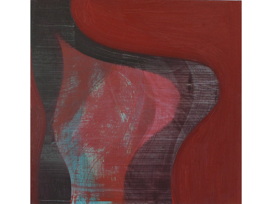 Margaret Neill, Snap, 2014, oil on paper mounted on panel, 24 x 24 inches