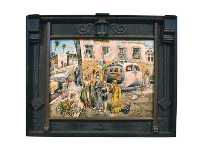 Harold Fox- Bullets and Wine. Courtesy of La Luz De Jesus Gallery