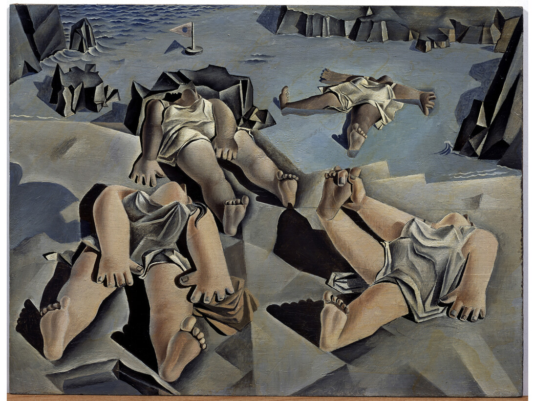 Salvador Dalí. Figuras deitadas na areia, 1926. Fundació Gala-Salvador Dalí, Figueres. C Salvador Dalí, Fundació Gala-Salvador Dalí, Figueres.