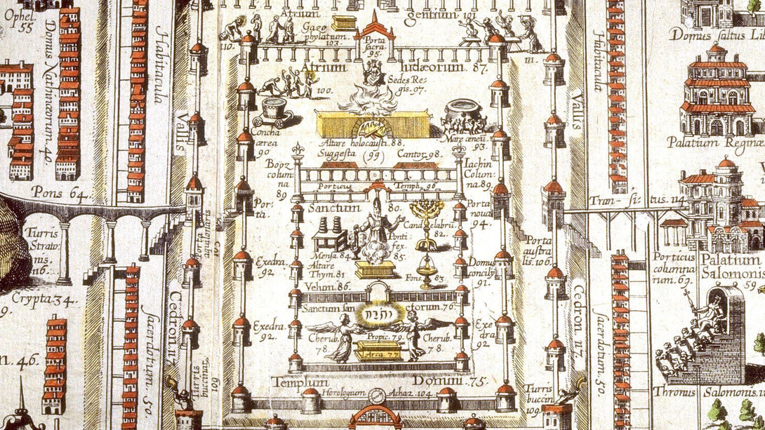 Christian van Adrichom, ricostruzione artistica del Tempio di Salomone, 1584