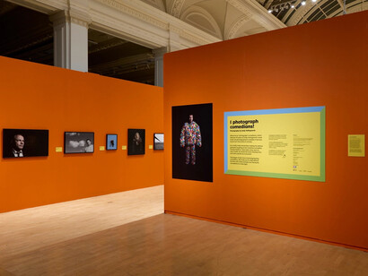 Andy Hollingworth, I photograph comedians! Exhibition view. Courtesy of Birmingham Museum and Art Gallery