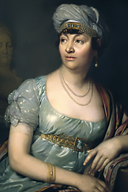 Portrait of Anne Louise Germaine de Staël-Holstein by Wladimir Lukitsch Borowikowski (1812)