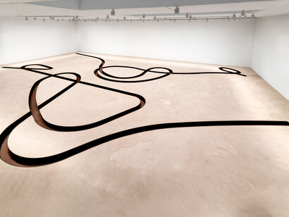 Michael Heizer, Negative sculpture, exhibition view. Courtesy of Gagosian
