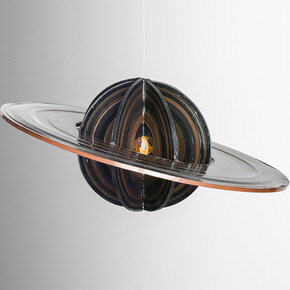 Gregor Hildebrandt, Mass, Zahl und Gewicht, 2015, cassette tape, cassette wheel and epoxy, 14 x 32 cm