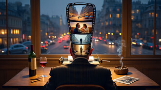 Nachgebildete Arbeitsumgebung von Charles Bukowski