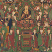 Minhui 민희 and other monk-painters, Tripitaka bodhisattvas 삼장보살도 (detail), Joseon dynasty, 18th century. Courtesy of Art Institute of Chicago