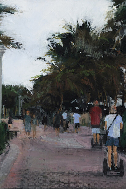 Miami Beach Board Walk. Detail