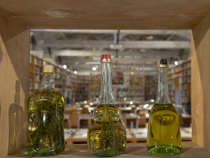 Flavio Favelli, Nuova mixage up, vista della mostra. Per gentile concessione del LabOratorio degli Angeli