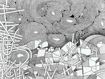 Mapping #1 - charcoal on paper