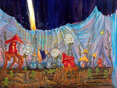 Nancy McLean, 59 Houses, Oil on Canvas, 36" x 48", Courtesy of Agora Gallery