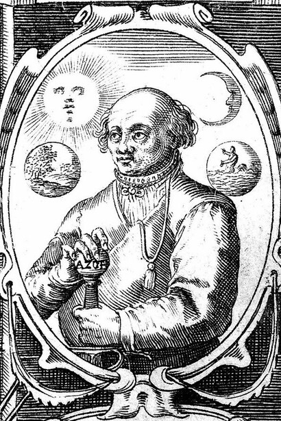 Aegidius Sadeler, "Portrait of Paracelsus", 1629. Il ritratto è presente nella "Basilica Chymica" di Osward Croll