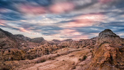 Atardecer en el desierto de Tabernas