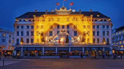 Hotel d´Angleterre Christmas facade, Copenhagen, Denmark