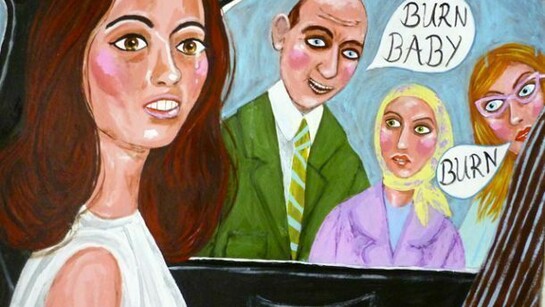 Stella Vine, Christine burn baby burn, acrylic on paper, 59 x 78 cm, 2012