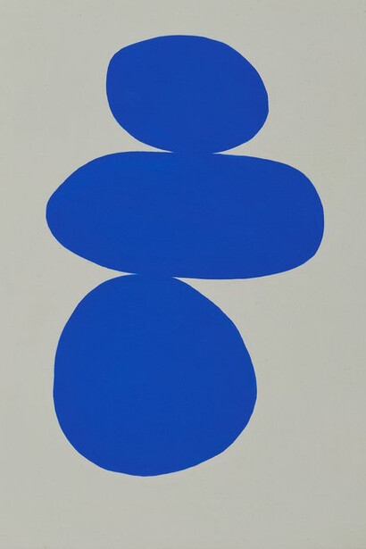 Erica Hauser, Cobalt blue stack, 2024. Courtesy of the Robin Rice Gallery