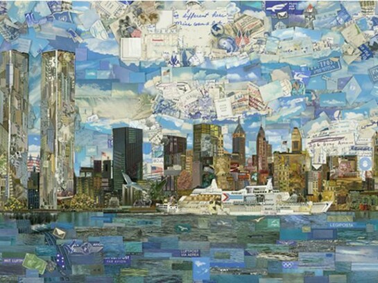 Vik Muniz, New York Postcard (Postcards from Nowhere), 2013, Digital C-Print