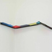 Henrik Eiben, Corner Piece, 2013, Stained glass, steel, 31 x 56 x 16 cm