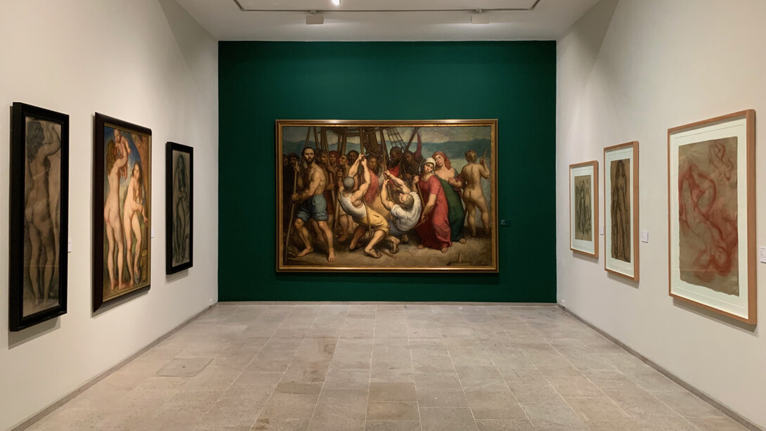 La barca de Caronte. La travesía vital de Isaac Díaz Pardo, vista de exhibición. Cortesía del Museo de Belas Artes da Coruña