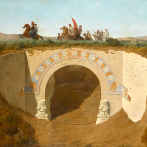 Felix Thomas, La visite du pacha de Mossoul aux fouilles de Khorsabad © RMN-Grand Palais (musée du Louvre) – Stephane Marechalle