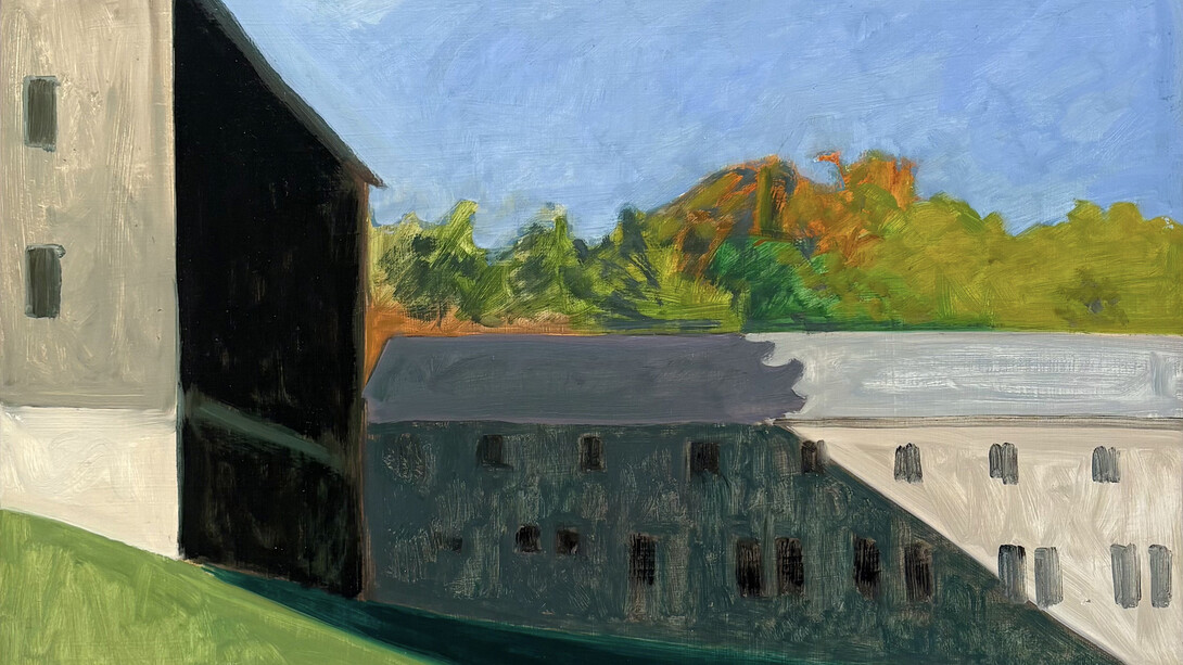 Lois Dodd, Barn next to Sullivan’s Place, Hainesburg (detail), 1986. Courtesy of Alexandre Gallery